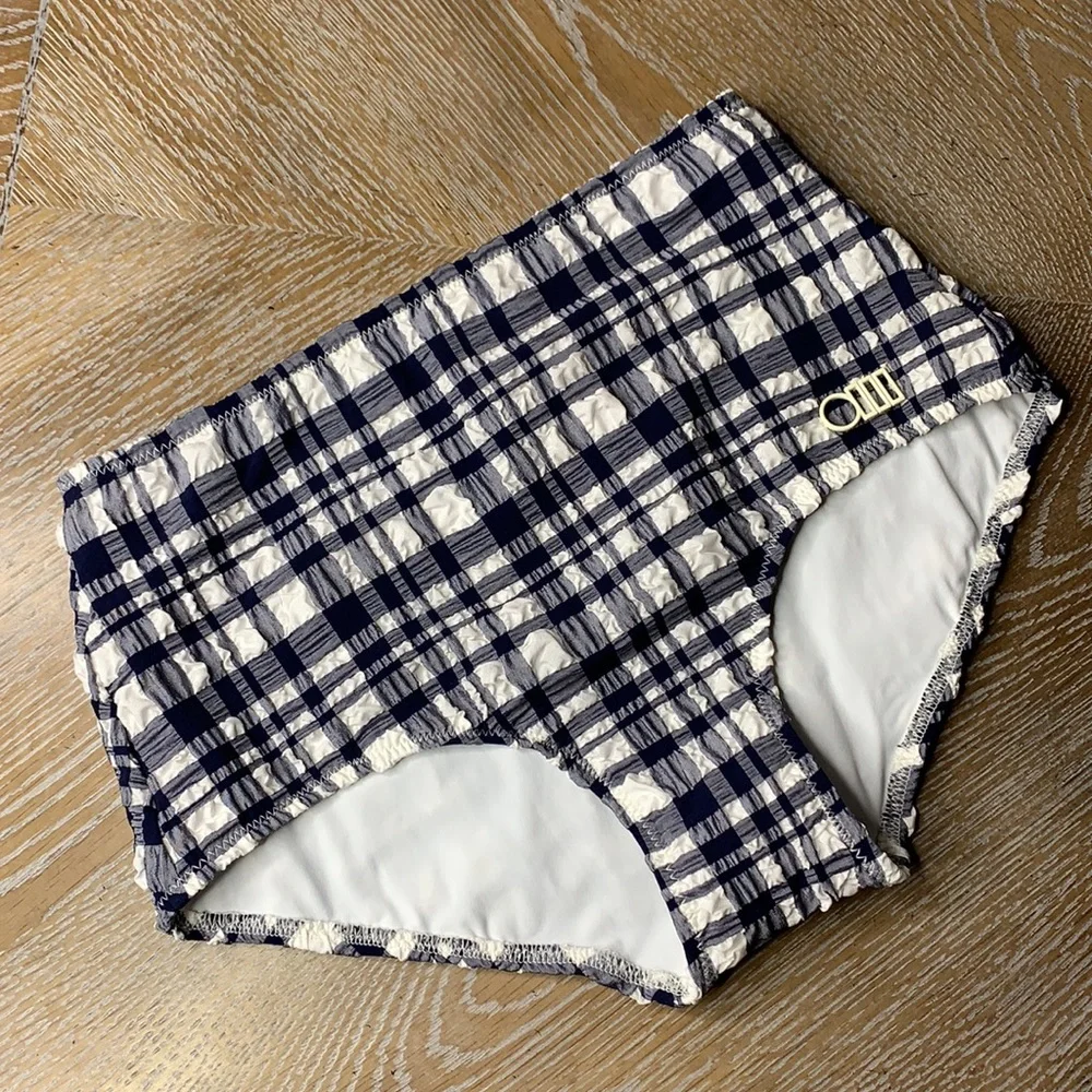 SOLID & STRIPES The Ginger Puckered Madras Bottom
